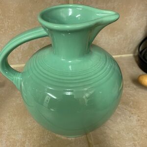 Fiestaware Fiesta Ware Teal Aqua Green Pitcher Carafe Open Water Jug